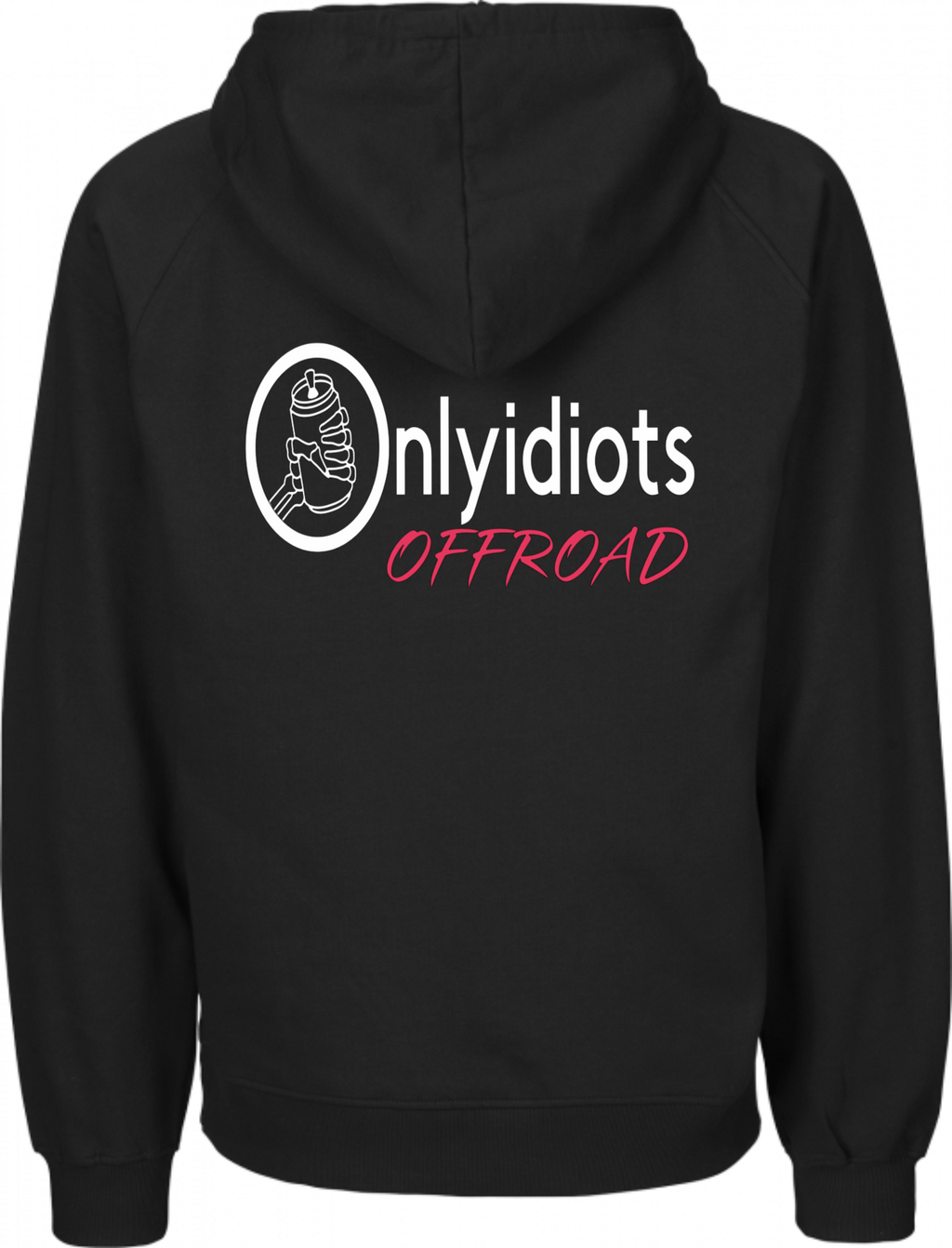 Only Idiots Offroad Black Pullover Hoodie (*PINK*)