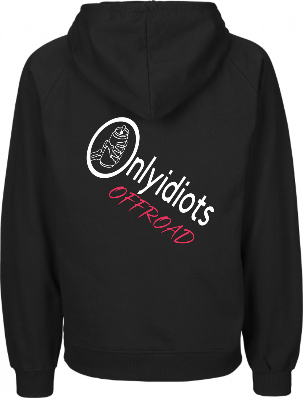Only Idiots Offroad Black Pullover Hoodie (*PINK*)