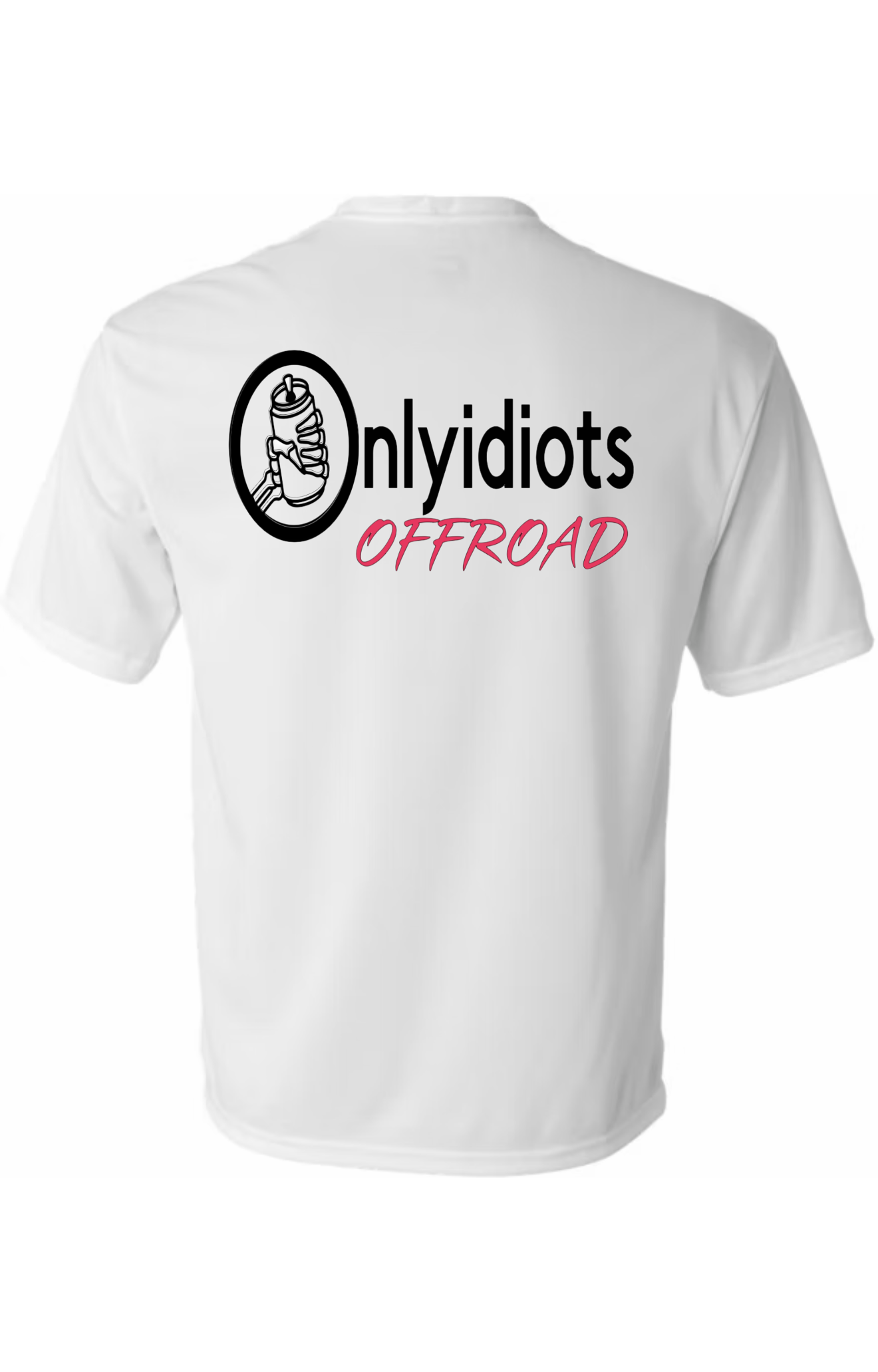 Only Idiots Offroad White T-Shirts *PINK*