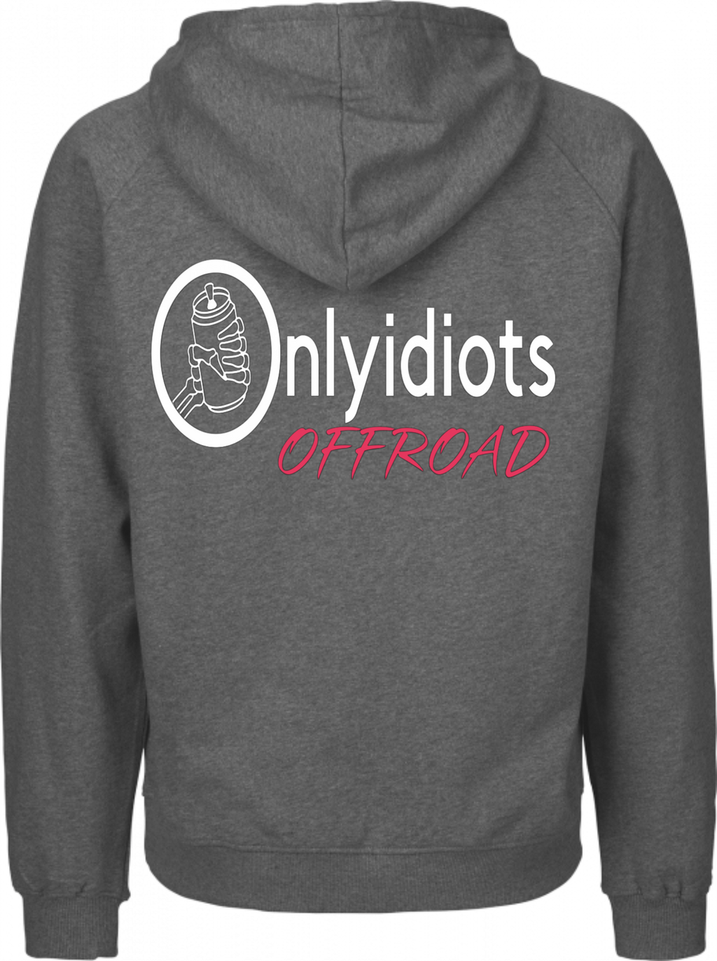 Only Idiots Offroad Gray Pullover Hoodie (*PINK*)